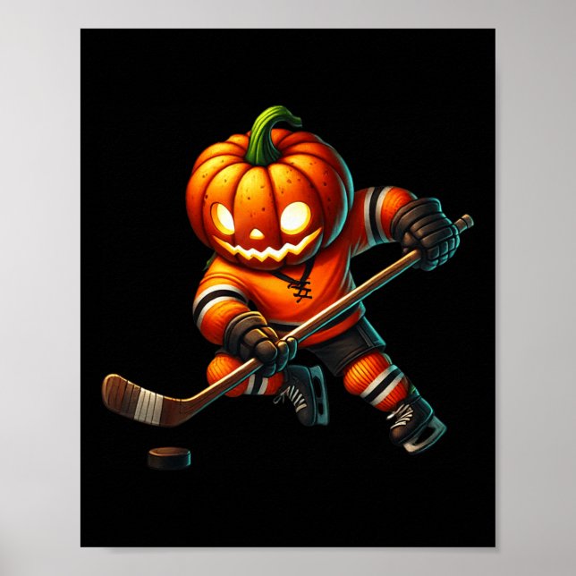 Poster Fantasias de Halloween com Rosto de Abóbora de Hóq (Frente)