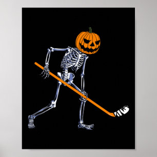 Poster Fantasias de Halloween de Abóbora de Hóquei no Gel