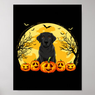 Poster Fantasias de Halloween de Abóboras Cachorro Labrad
