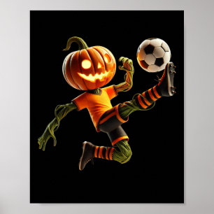 Poster Fantasias de Halloween de Futebol com Rosto de Abó