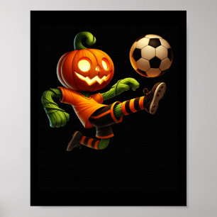 Poster Fantasias de Halloween de Futebol com Rosto de Abó