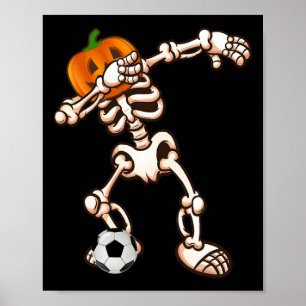 Poster Fantasias de Halloween de Futebol Esqueleto Abobor