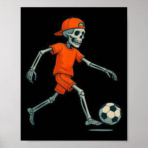 Poster Fantasias de Halloween de Futebol Esqueleto Divert