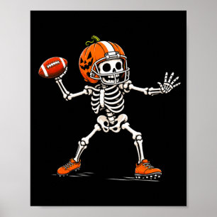 Poster Fantasias de Halloween de futebol esqueleto para m
