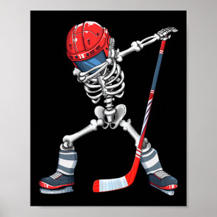 Poster Fantasias de Halloween de Hóquei de Esqueleto Dabb