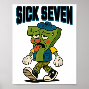 Poster Fantasias de Halloween Sick Seven 67 para Design P