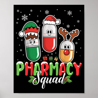 Poster Fantasias de Natal da Equipe de Farmácia Rena Elfo
