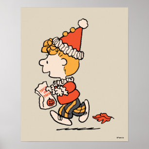 Poster Fantasias de Sally Palhaço Peanuts no Halloween