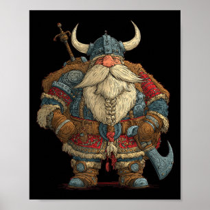 Poster Fantasias engraçadas de Papai Noel Viking para men