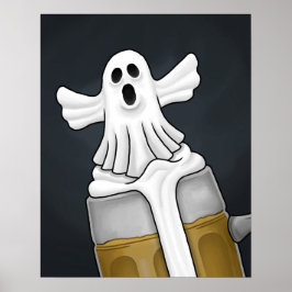 Poster Fantasma Assustador de Halloween