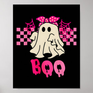 Poster Fantasma Bonita Com Arco Boo Halloween Para Menina