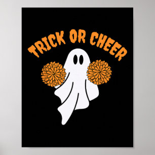 Poster Fantasma de Cheerleader Fofa Fazendo Exercícios de