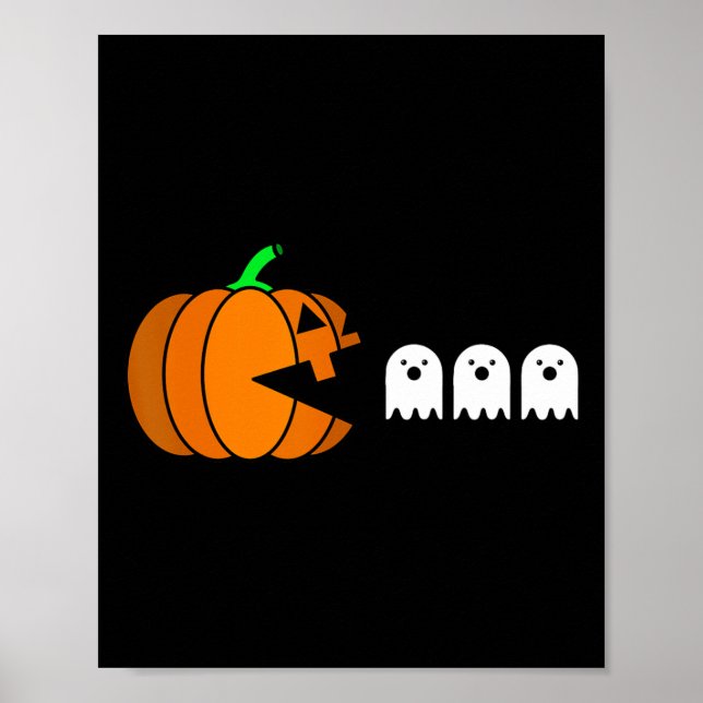 Poster Fantasma De Comida De Abóbora De Halloween (Frente)