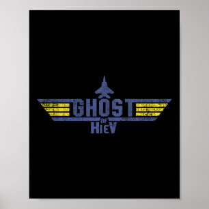 Poster Fantasma De Kiev Piloto Ucraniano Ás Putin Eu Fico