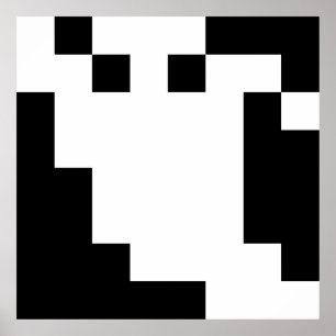 Poster Fantasma de pixel de 8 bits