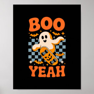 Poster Fantasma de skate Boo Yeah engraçado Halloween Ska