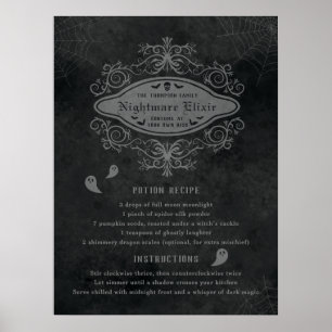 Poster Fantasma Divertido E Receita De Pesadelo Halloween