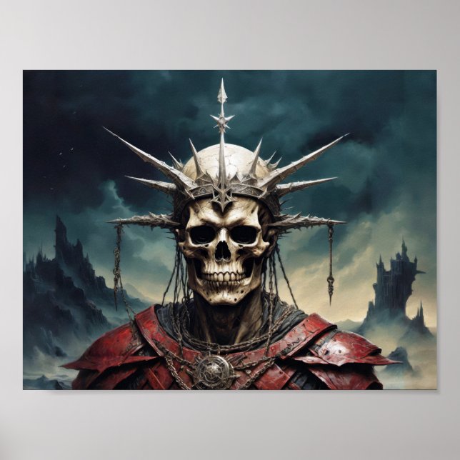 Poster Fantasma do crânio coroado de Mortos (Frente)