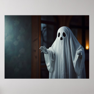 Poster fantasma do Dia de as Bruxas engraçado