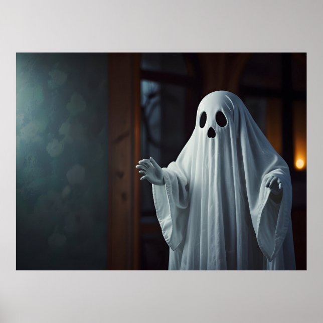 Poster fantasma do Dia de as Bruxas engraçado (Frente)