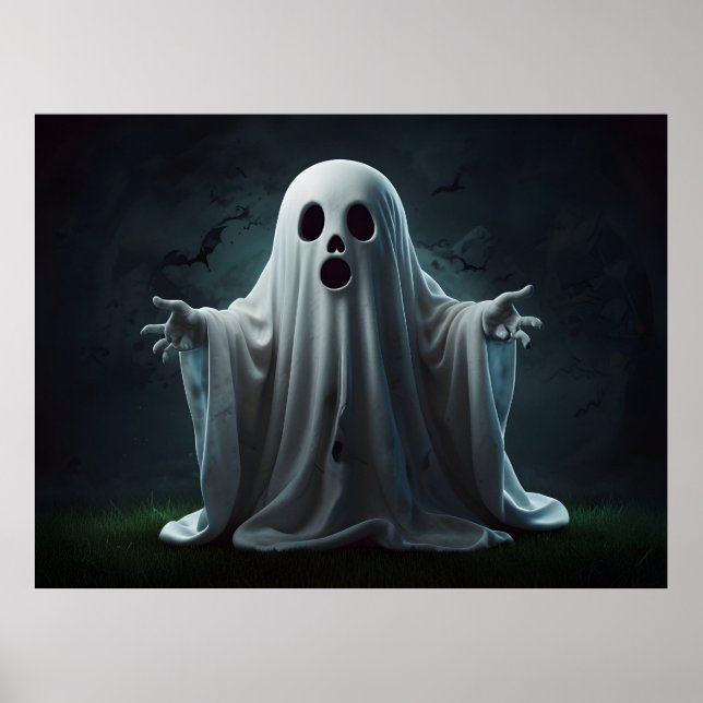 Poster fantasma do Dia de as Bruxas engraçado (Frente)