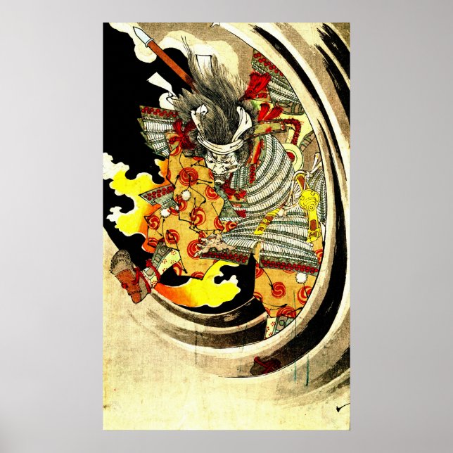 Pôster Fantasma do Guerreiro Tomomori 1880 (Frente)