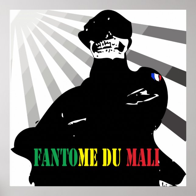 Pôster Fantasma do Mali - soldado francês no Mali (Frente)