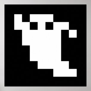 Pôster Fantasma do pixel de 8 bocados