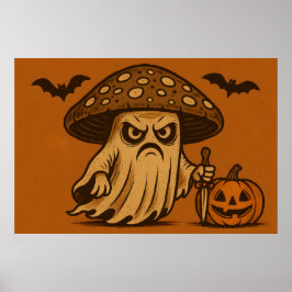 Poster Fantasma do Shroom-Spooky Assassino com Faca