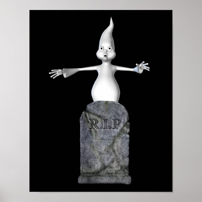 Pôster Fantasma E Tombstone Cute E Cute (Frente)