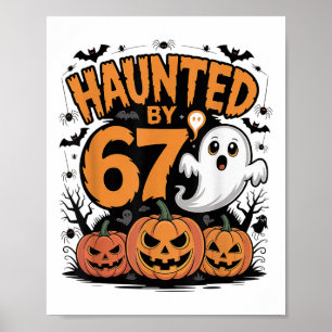 Poster Fantasma Engraçado T Abóbora Halloween - Assombrad