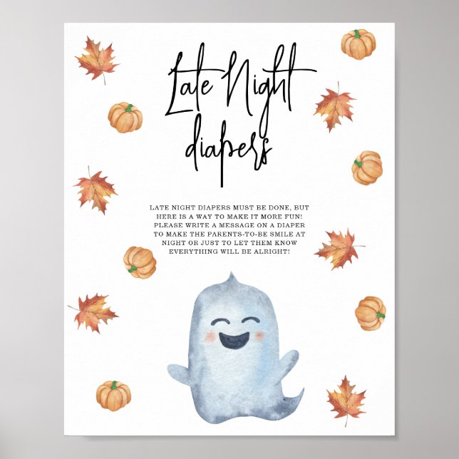 Poster Fantasma fofo - Fraldas noturnas (Frente)