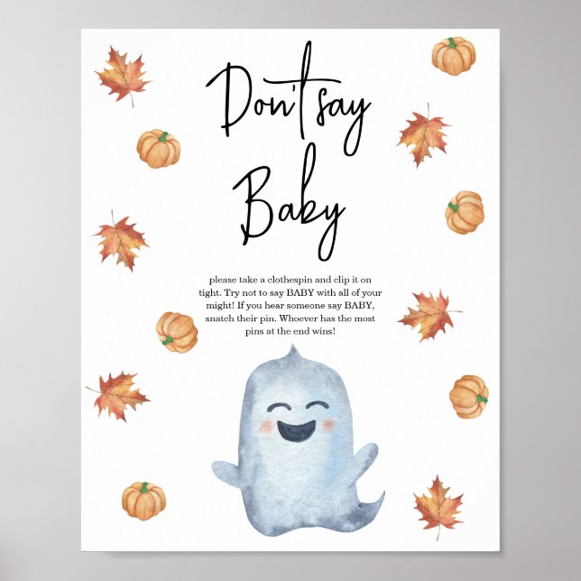 Poster Fantasma fofo - Não diga bebê (Frente)