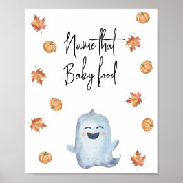 Poster Fantasma fofo - Nome aquele alimento para bebê