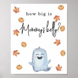 Poster Fantasma fofo - Quão grande está a barriga da Mamã