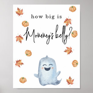 Poster Fantasma fofo - Quão grande está a barriga da Mamã