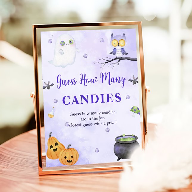 Poster Fantasma Halloween Adivinha Quantas Canetas Jogam  (Criador carregado)