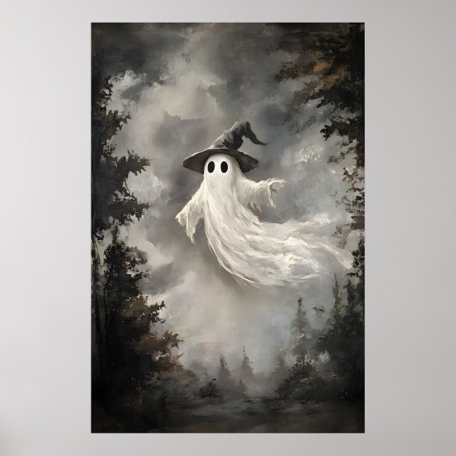 Poster Fantasma na Floresta de Outono Impressão, Fantasma (Frente)