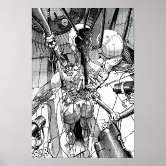 Poster Fantasma na interface da máquina do shell man