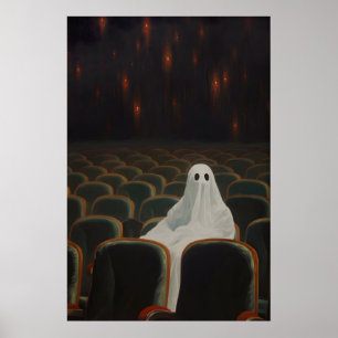 Poster Fantasma no Teatro Arte Impressa Assustador Broadw