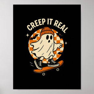 Poster Fantasma Sinistro de Skate Tornando o Medo Real Di