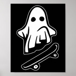 Poster Fantasma Skateboarding Fantasia de Halloween Diver