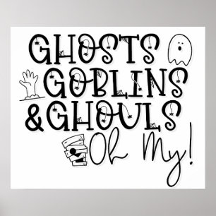 Poster fantasmas de goblins. Oh, minha mãe, Dia das Brux