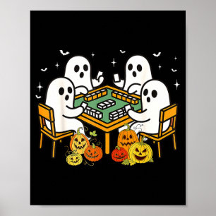 Poster Fantasmas de Halloween Bam Boo Mahjong Fantasia de