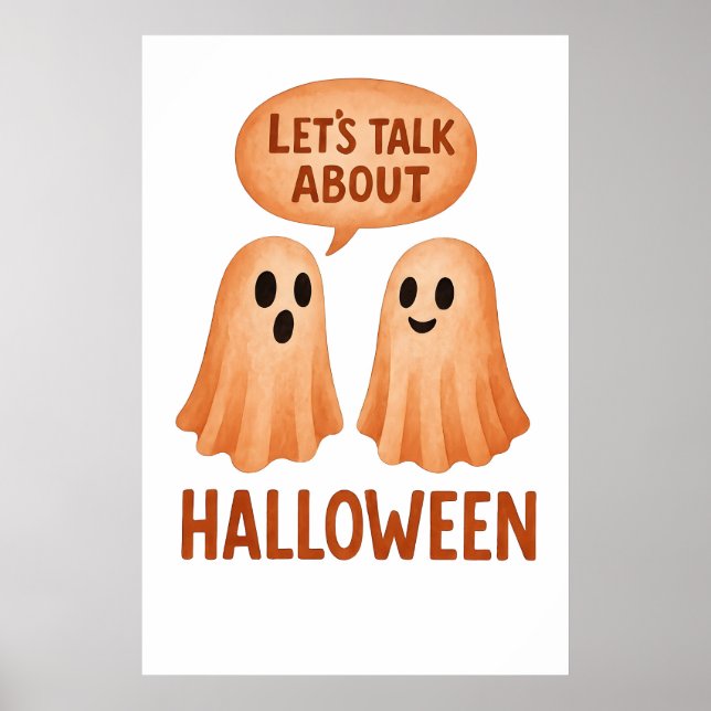 Poster Fantasmas Discutindo Halloween (Frente)