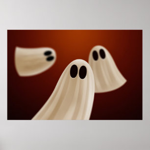 Poster Fantasmas do Dia das Bruxas