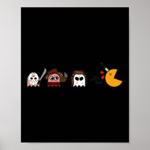Poster Fantasmas Engraçados Parody Halloween Gamer anos 8