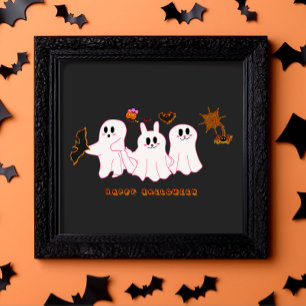 Poster Fantasmas Engraçados Posando Para Uma Foto   Poste