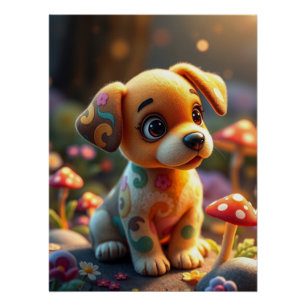 Pôster Fantástica Arte Puppy