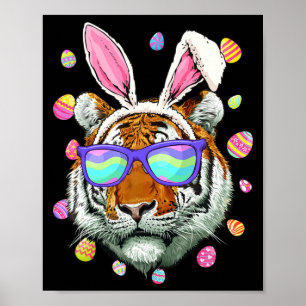 Poster Fantástico Traje de Orelhas de Coelho de Tigre Fel